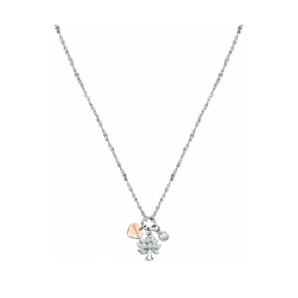 Delicate LA PETITE STORY JEWELRY Mod. LPS05ASF17 silver necklace with charm detailing.
