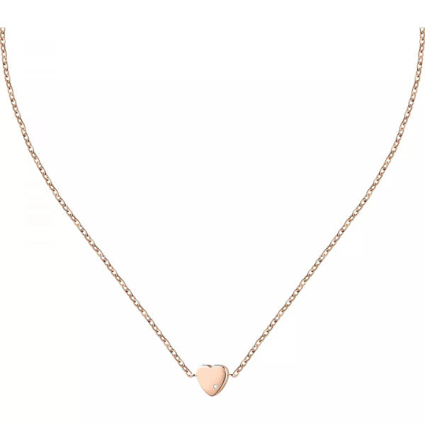 Rose gold necklace with heart pendant, LA PETITE STORY JEWELRY Mod. LPS10ASD06
