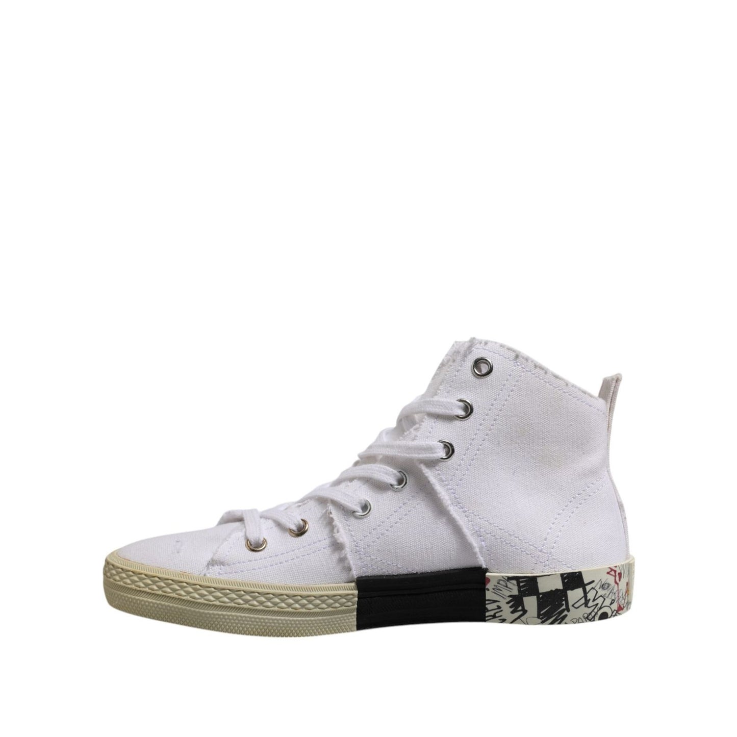 Maison Margiela White Lace Up Mid Top Women Sneakers Shoes LA12557-35