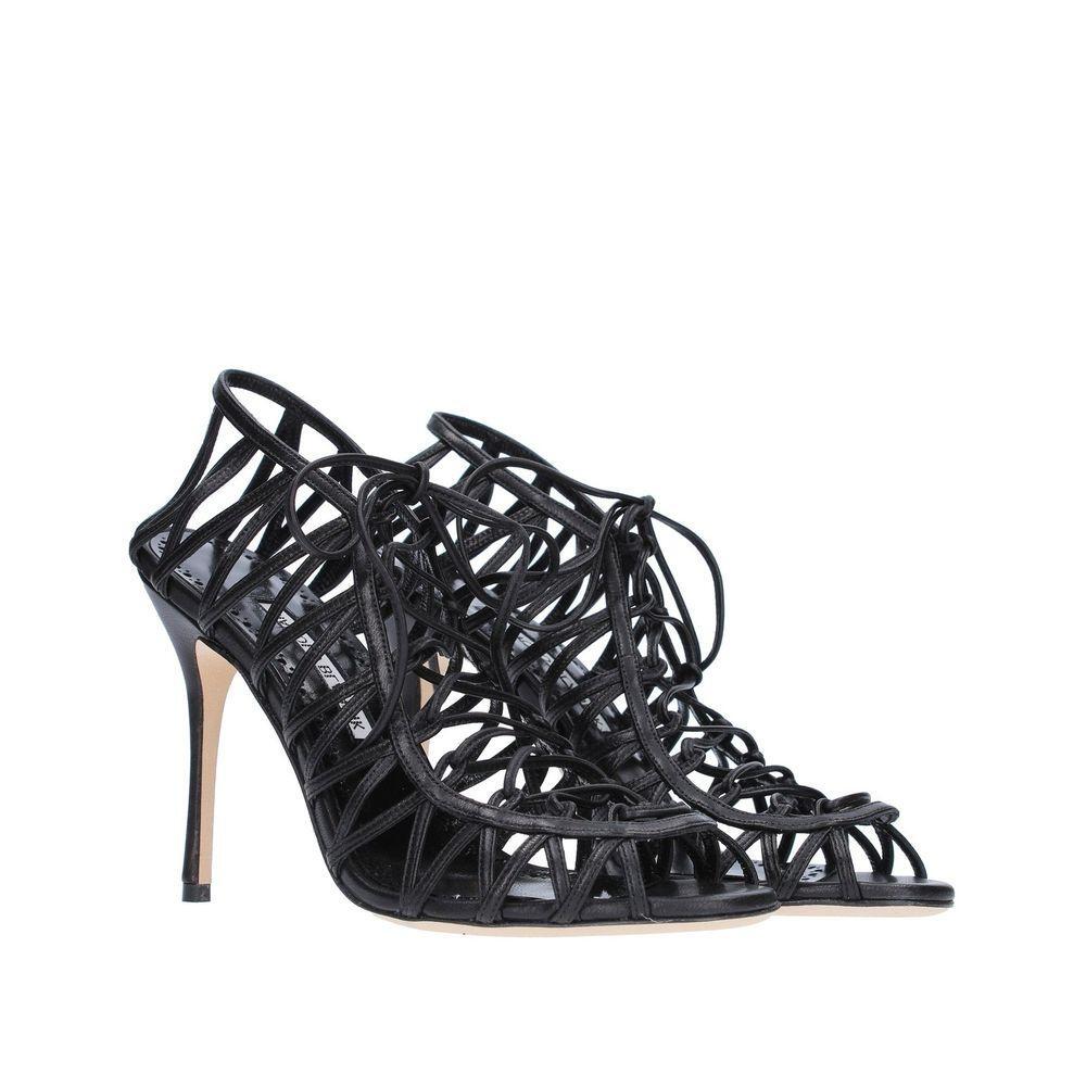 Manolo Blahnik Hamza 105 Leather Sandals MA-8736466403540-EU36/US6
