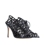 Manolo Blahnik Hamza 105 Leather Sandals MA-8736466403540-EU36/US6