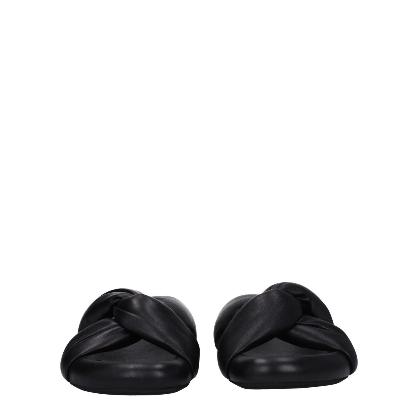Marni Black Leather Slippers Sandals MA-8547442884873-EU38/US8