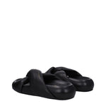 Marni Black Leather Slippers Sandals MA-8547442884873-EU38/US8