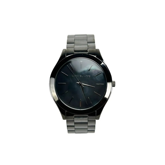 Michael Kors Slim Runway Gun Metal Stainless Steel Watch MK3413 NO BOX showing minimalistic design