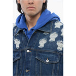 Off-White Off-White Distressed Effect STARS OVER Denim Vest OF-P647293-M 1728,74866327712,Blazers - Men - Clothing,Blue,Clothing,M,Men,Men - Clothing,New with tags,Off-White