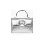Off-White Off-White Metallic Leather Handbag with Removable Shoulder Strap OFP597825GD 1728,74866327712,Bags,New with tags,Off-White,Silver,Tote Bags - Women - Bags,Women,Women - Bags