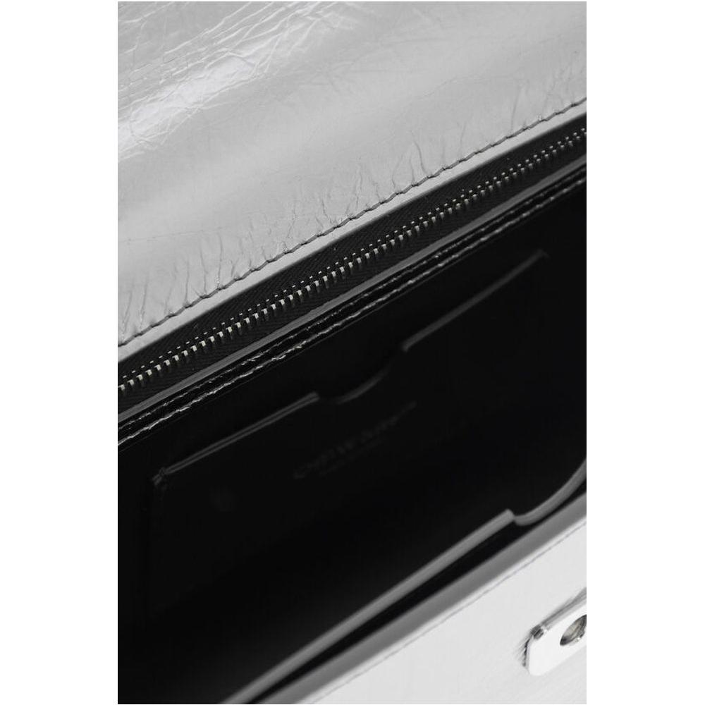 Off-White Off-White Metallic Leather Handbag with Removable Shoulder Strap OFP597825GD 1728,74866327712,Bags,New with tags,Off-White,Silver,Tote Bags - Women - Bags,Women,Women - Bags