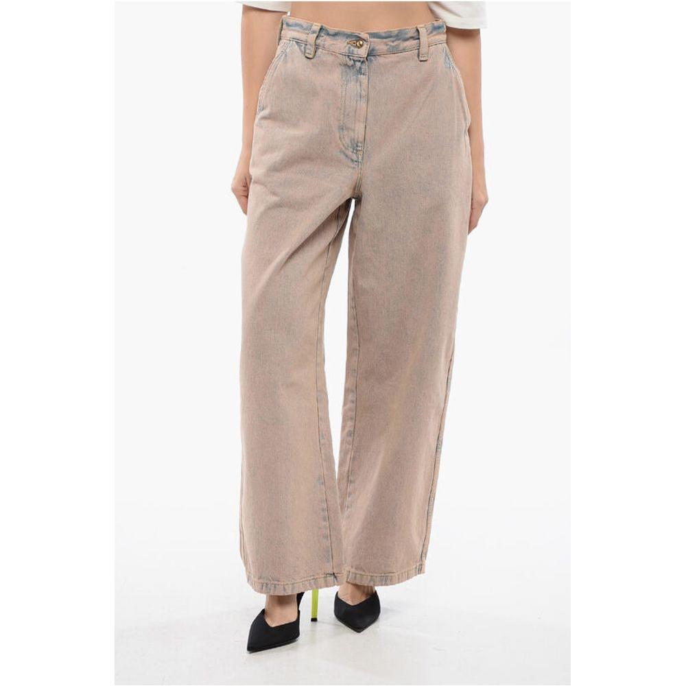 Palm Angels Palm Angels Bi Colore OVERDYE Wide Fit Jeans PA-P648419-W27 1728,74866327712,Clothing,Jeans & Pants - Women - Clothing,New with tags,Orange,Palm Angels,W27,Women,Women - Clothing