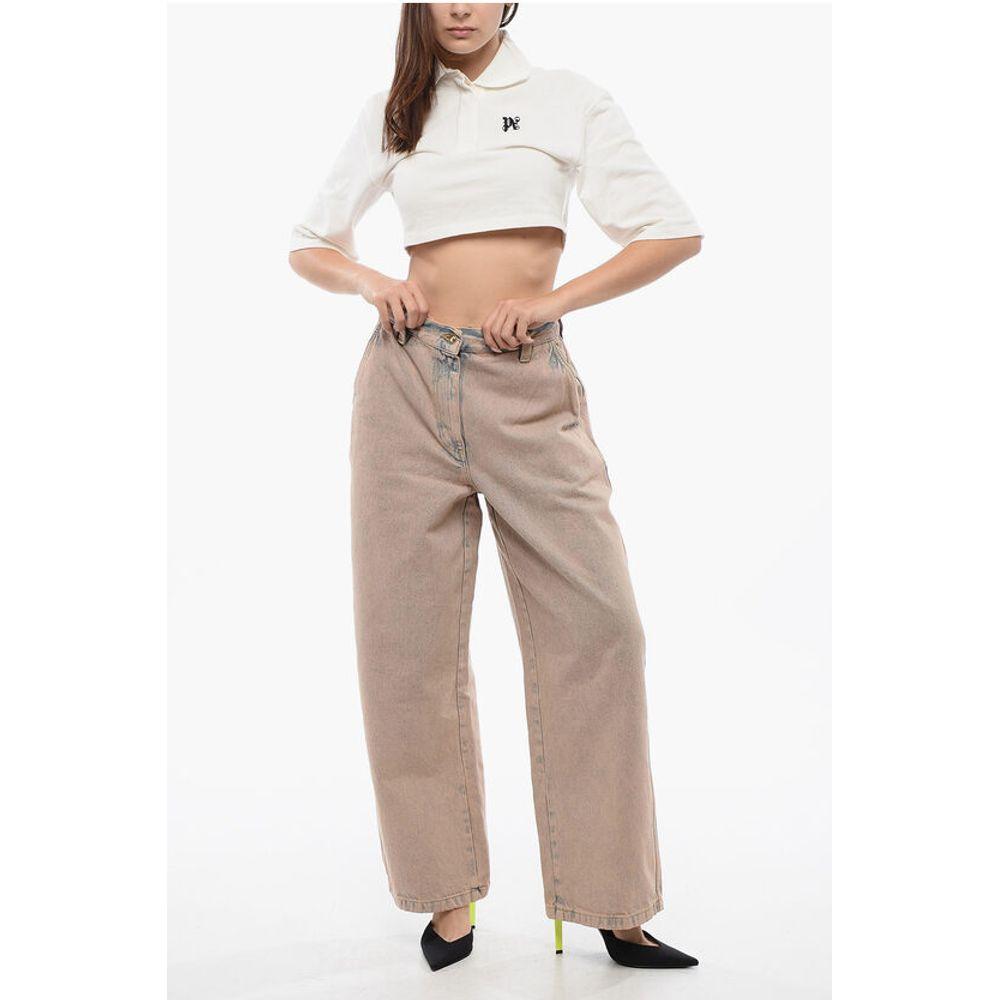 Palm Angels Palm Angels Bi Colore OVERDYE Wide Fit Jeans PA-P648419-W27 1728,74866327712,Clothing,Jeans & Pants - Women - Clothing,New with tags,Orange,Palm Angels,W27,Women,Women - Clothing