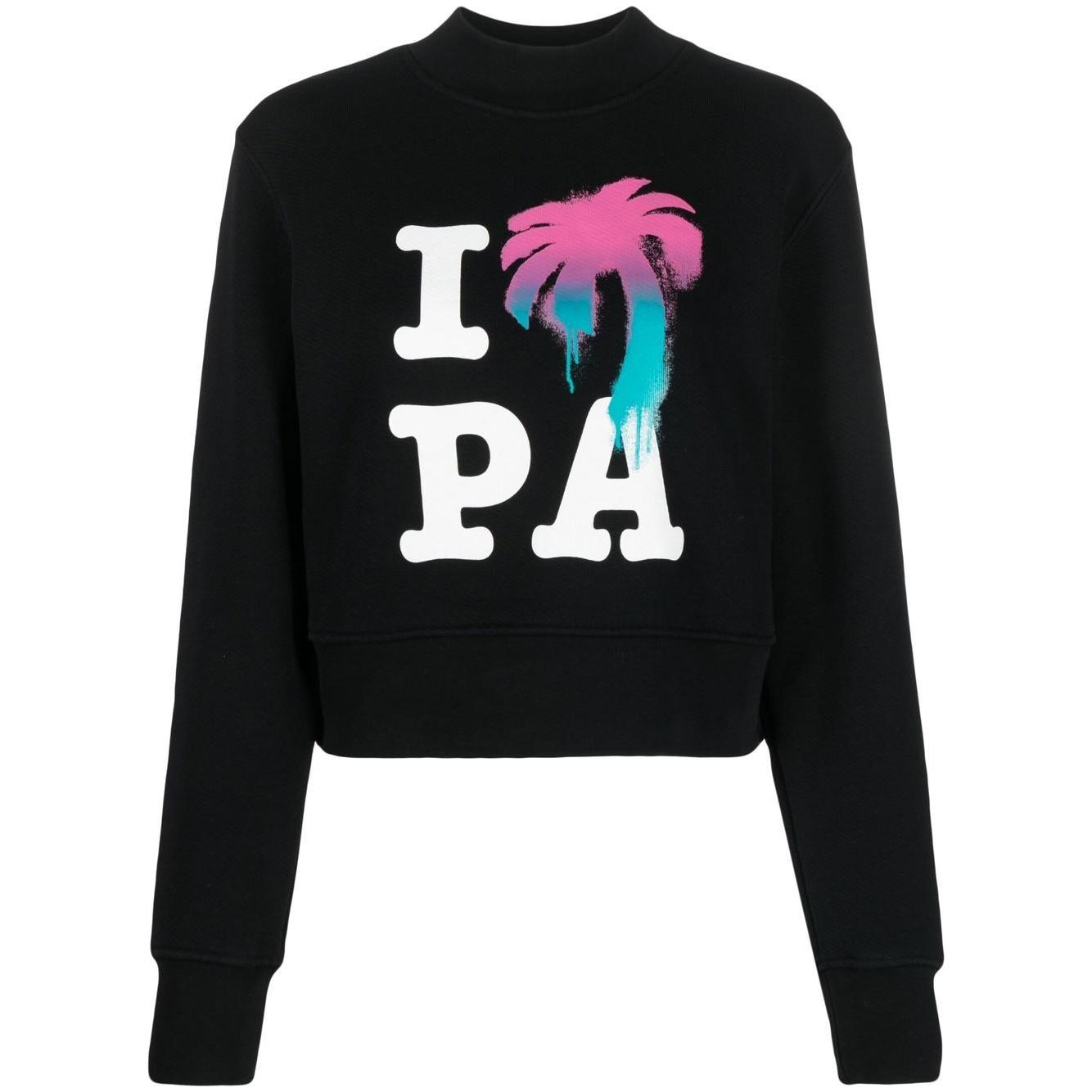 Palm Angels Palm Angels Sweaters Black PWBA016S23FLE0011084 best_seller,LDin,New In,Spring - Summer 2023,Women,Women > Clothing,Women > Clothing > Topwear,Yes Eu