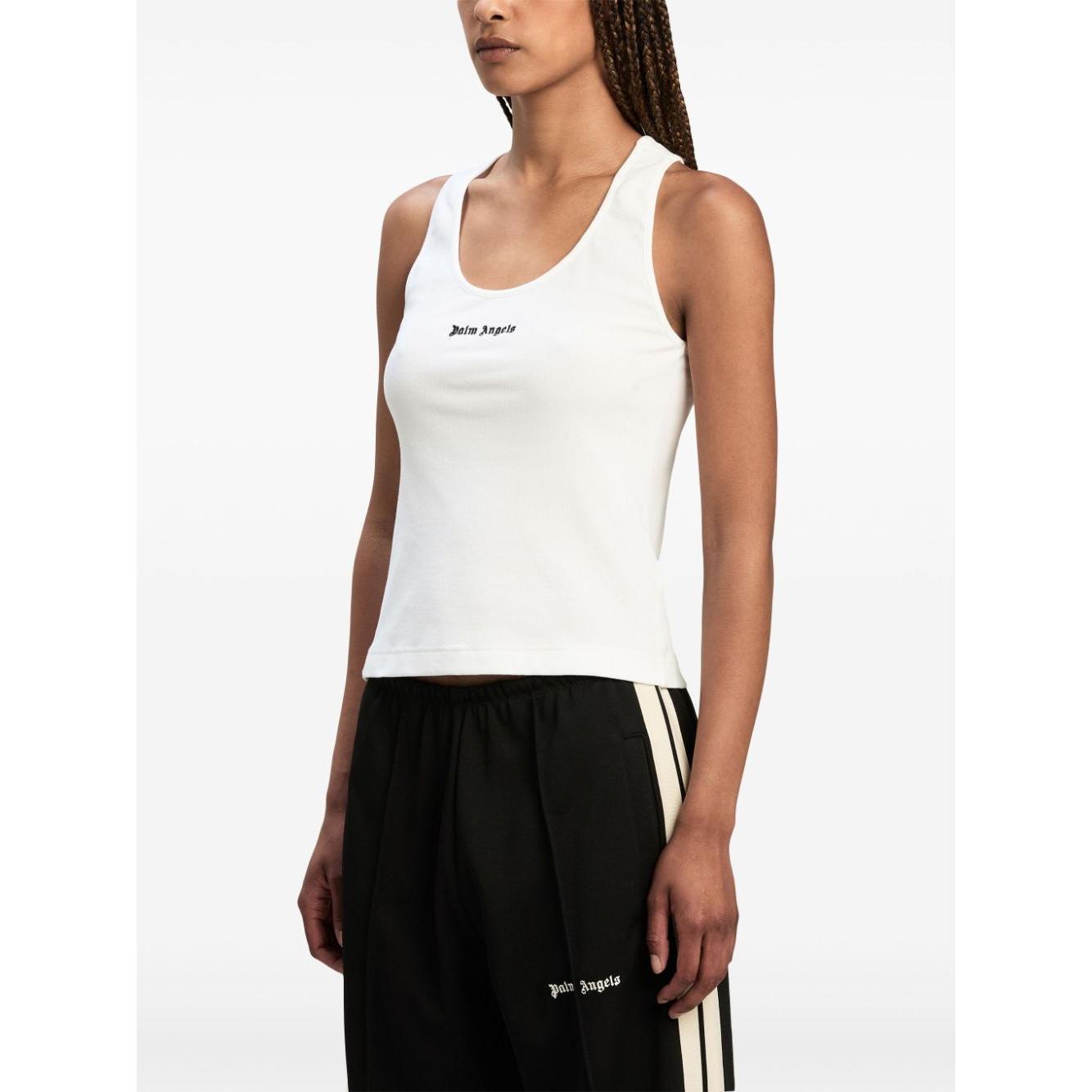 Palm Angels Palm Angels Top White PWAC020C99FAB0010110 Fall - Winter 2024,LDin,Women,Women > Clothing,Women > Clothing > Topwear,Yes Eu