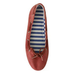 Pantofola D'Oro Scarlet Red Blue Stripe Flat Slip-On Shoes