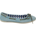Pantofola D'Oro Sky Blue Suede Lace Bow Loafers Ballet Flat Shoes