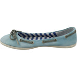 Pantofola D'Oro Sky Blue Suede Lace Bow Loafers Ballet Flat Shoes