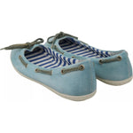 Pantofola D'Oro Sky Blue Suede Lace Bow Loafers Ballet Flat Shoes