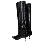 Paris Texas Black Leather High Heel Boots PA-14884841849097-EU37/US7