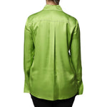 Patrizia Pepe Green Viscose Long Sleeves Collared Blouse Top 1728,67345645728,Clothing,Green,IT44 | L,Material: 100% Viscose,Patrizia Pepe,Preowned / Defect,Tops & T-Shirts - Women - Clothing,Women,Women - Clothing Patrizia Pepe TSH86776-44