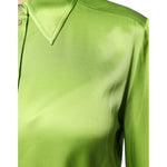 Patrizia Pepe Green Viscose Long Sleeves Collared Blouse Top 1728,67345645728,Clothing,Green,IT44 | L,Material: 100% Viscose,Patrizia Pepe,Preowned / Defect,Tops & T-Shirts - Women - Clothing,Women,Women - Clothing Patrizia Pepe TSH86776-44