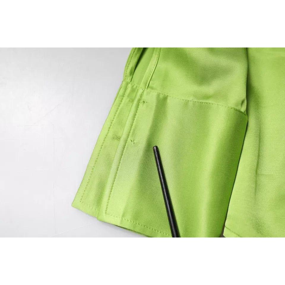 Patrizia Pepe Green Viscose Long Sleeves Collared Blouse Top 1728,67345645728,Clothing,Green,IT44 | L,Material: 100% Viscose,Patrizia Pepe,Preowned / Defect,Tops & T-Shirts - Women - Clothing,Women,Women - Clothing Patrizia Pepe TSH86776-44