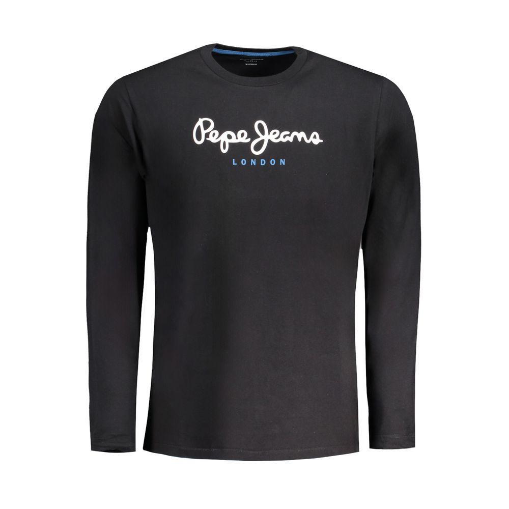 Pepe Jeans Black Cotton T-Shirt PE-31358-S