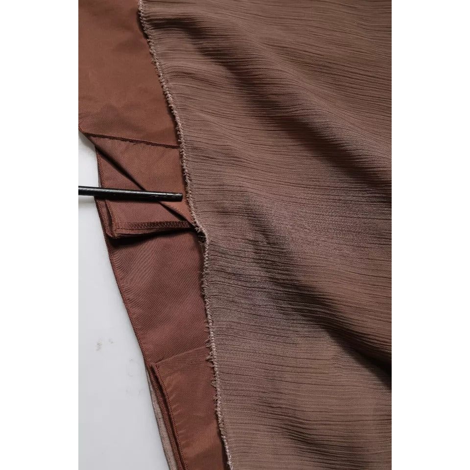 Peserico Brown Sleeveless Deep V-neck A-line Long Maxi Dress 1728,67345645728,Brown,Clothing,Dresses - Women - Clothing,IT42|M,Material: 100% Polyester,Peserico,Preowned / Defect,Women,Women - Clothing Peserico DR281422-42