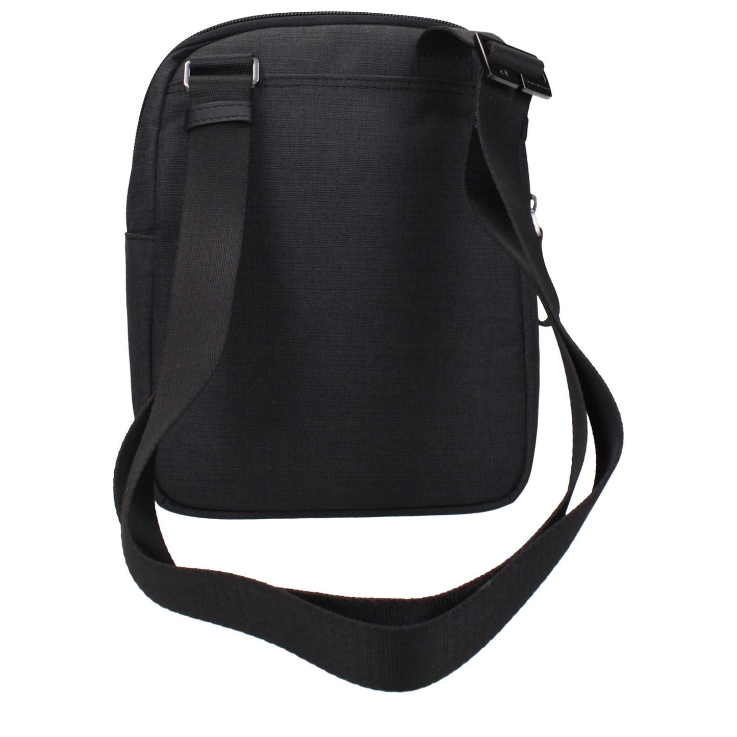 Piquadro Black Fabric Crossbody Bag with adjustable shoulder strap and front logo, MPN CA4481W98N, code F84160, stylish design.