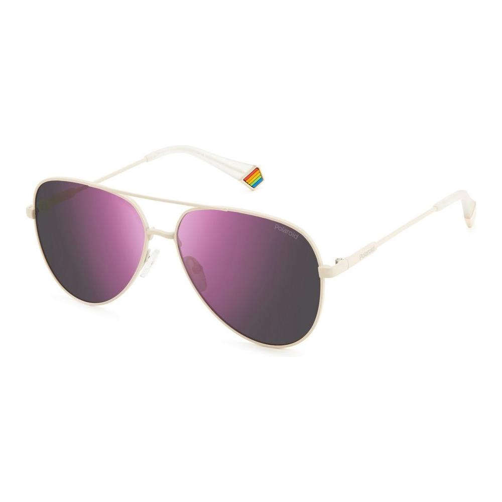 Polaroid Polaroid White Metal Sunglasses POPLD6187SSZJAC 1728,New with tags,Polaroid,Unisex,Unisex Sunglasses - Sunglasses,White