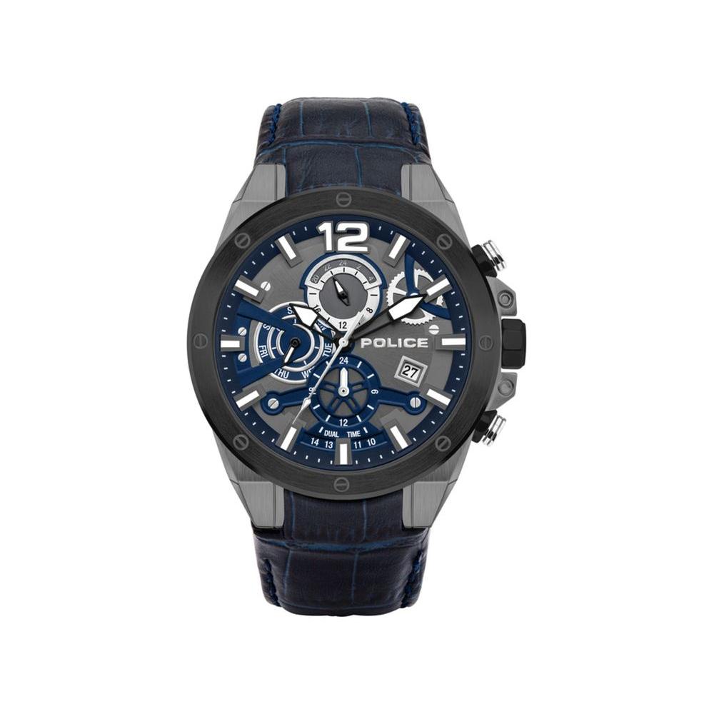 Police Police Blue Leather Watch POPL15711JSUB03AC 1728,Blue,Men,New with tags,Police,Watches for Men - Watches