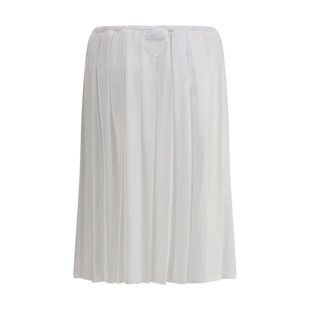 Prada Prada Jersey midi Skirt PR-31145SOOO129VF0009-IT40 | M 1728,72470364320,IT40 | M,New with tags,Prada,Skirts - Women - Clothing,White,Women