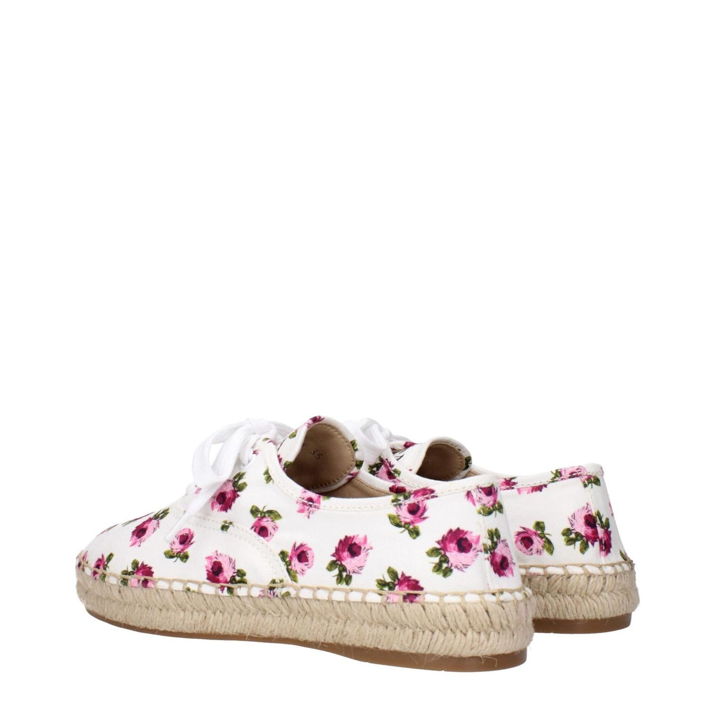 Prada White Fabric Espadrilles PR-15185694556425-EU35/US5