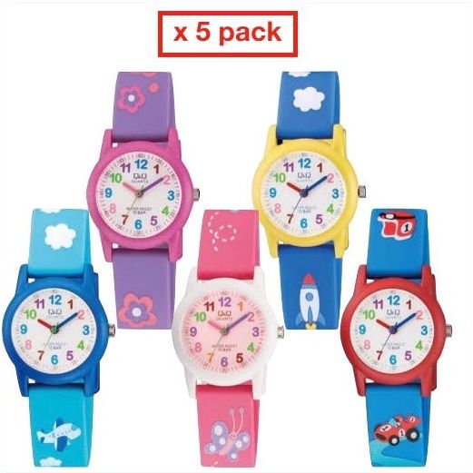 Q&Q FASHION Mod. VR99_PACK 5 KIDS WATCHES / 5 OROLOGI BIMBO WATCHES