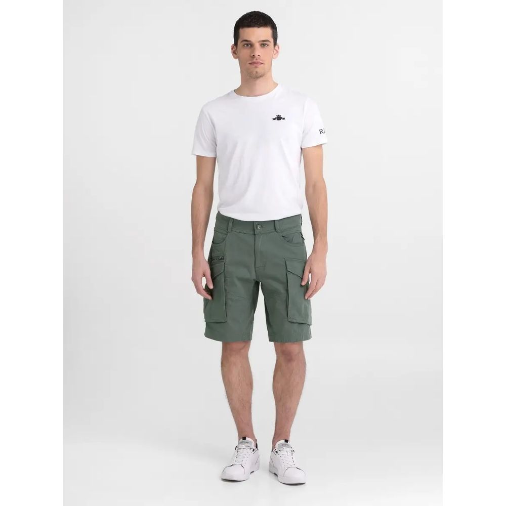 Replay Green Cotton Bermuda Shorts