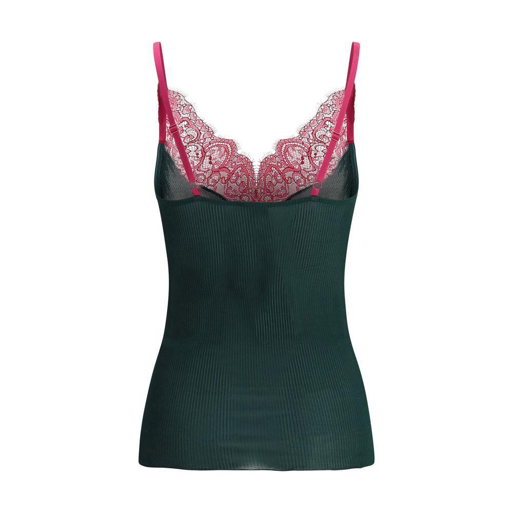Saint Laurent Lace Top 1728,72470364320,Clothing,Green,M,New with tags,S,Saint Laurent,Tops & T-Shirts - Women - Clothing,Women,Women - Clothing Saint Laurent SA-828250Y37SM2904-M