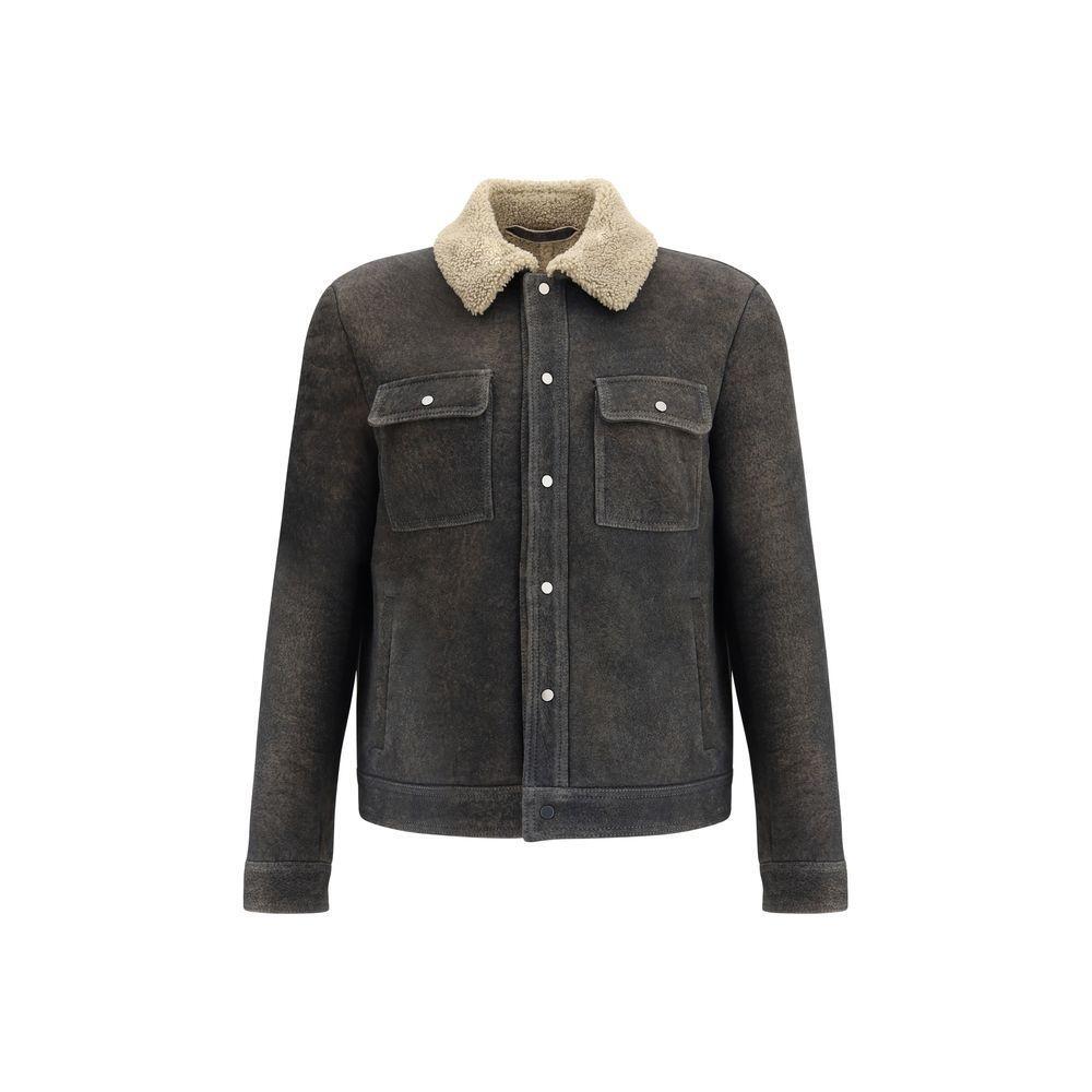 Salvatore Santoro Shearling Jacket SA-49584UGREYSPAGO-IT50 | L