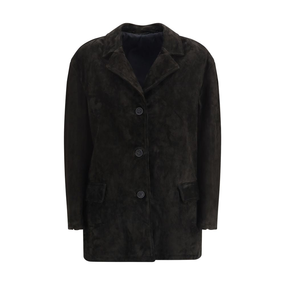 Salvatore Santoro Suede leather Jacket SA-49077DBLACK-IT40 | M
