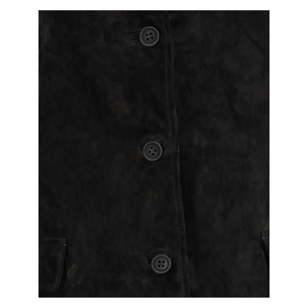 Salvatore Santoro Suede leather Jacket SA-49077DBLACK-IT40 | M