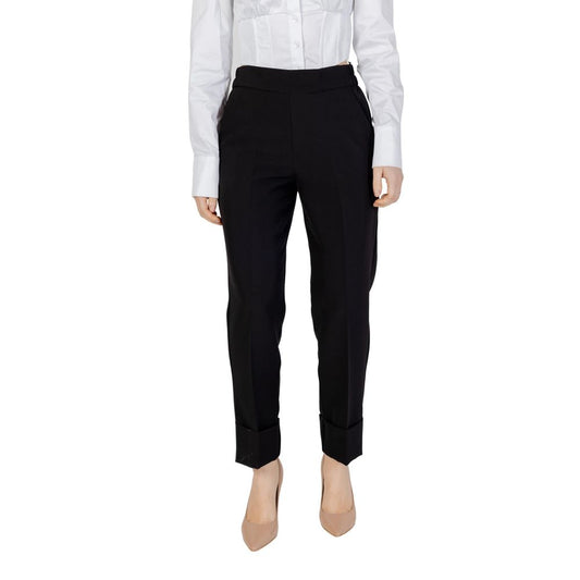 Sandro Ferrone Black Polyester Pant