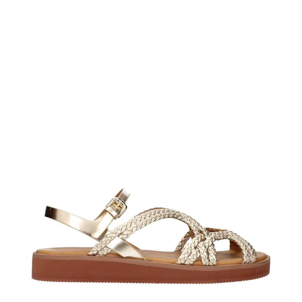 See By Chloé Gold Polyethylene Flat Sandals SE-15269118542089-EU40/US10