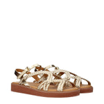 See By Chloé Gold Polyethylene Flat Sandals SE-15269118542089-EU40/US10