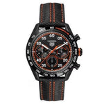 TAG HEUER Mod. CARRERA PORSCHE wristwatch with stainless steel case and chronograph, 44mm, sapphire dial, Swiss-made, Gent, in official box.