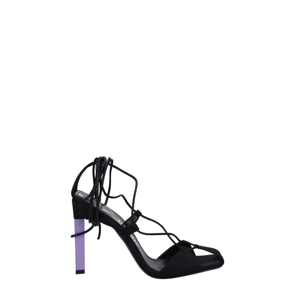 The Attico Black Fabric Stiletto Heels Sandals TH-8547442458889-EU36/US6
