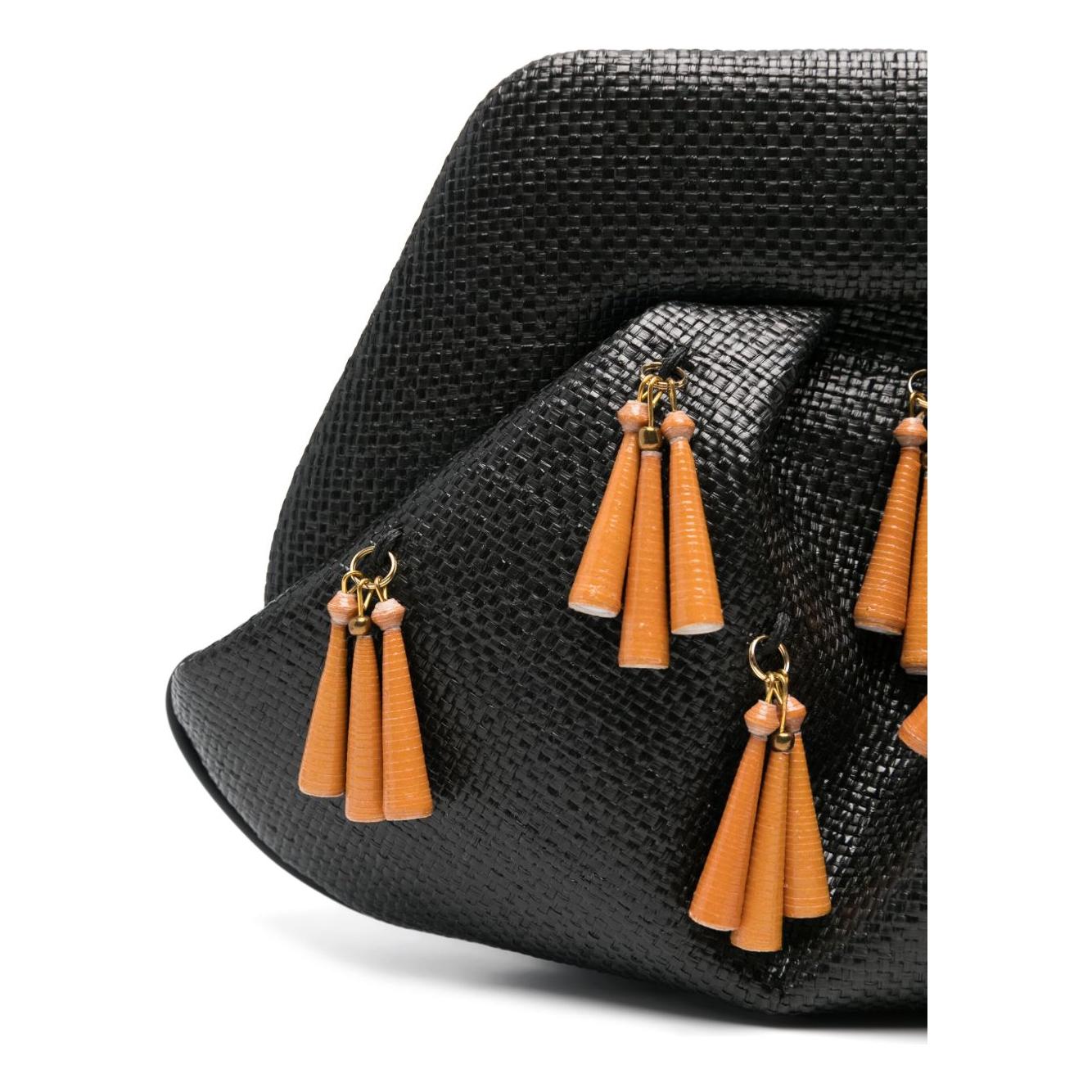 Themoire' Themoire' Themoirè Emera Fringed Clutch Bag TMSS25EMROP1BLACK-P25 LDin,Spring - Summer 2025,Women,Women > Bags,Women > Bags > Clutches,Yes Eu