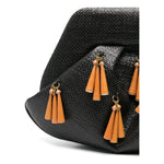 Themoire' Themoire' Themoirè Emera Fringed Clutch Bag TMSS25EMROP1BLACK-P25 LDin,Spring - Summer 2025,Women,Women > Bags,Women > Bags > Clutches,Yes Eu