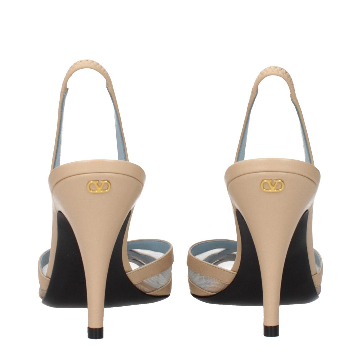 Valentino Garavani Beige Leather Stiletto Heels Sandals VA-15268621779209-EU36/US6