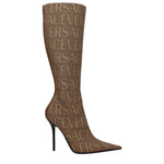 Versace Beige Fabric High Heel Boots VE-8617377366281-EU36/US6