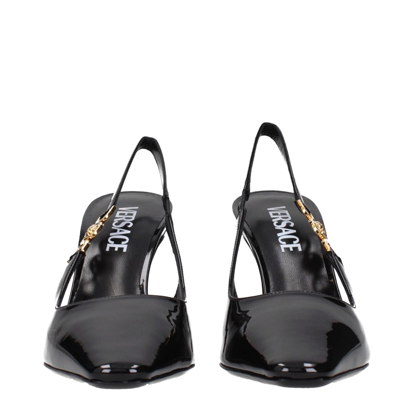 Versace Black Leather High Heel Pumps VE-15273656844553-EU36/US6