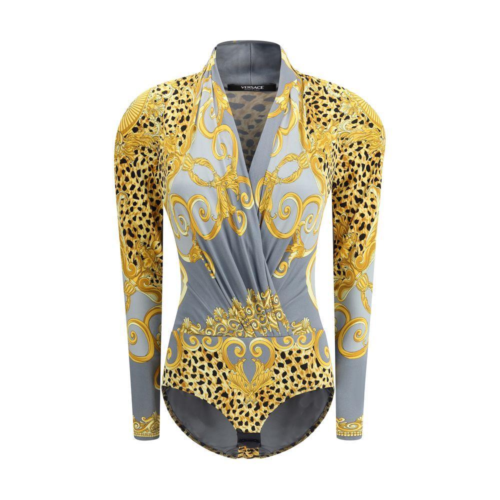 Versace Leopard draped Bodysuit VE-10053211A162515E700-IT40 | M