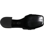 Versace Versace Black Leather Logo Plaque Slip On Slides Flats Shoes LA12123-36 1728,67345645728,Black,EU36/US6,EU37/US7,Flat Shoes - Women - Shoes,Material: 100% Leather,New with tags,Shoes,Versace,Women,Women - Shoes