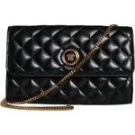 Versace Black Quilted Nappa Leather Crossbody Shoulder Bag Versace Black