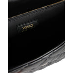 Versace Black Quilted Nappa Leather Crossbody Shoulder Bag Versace Black
